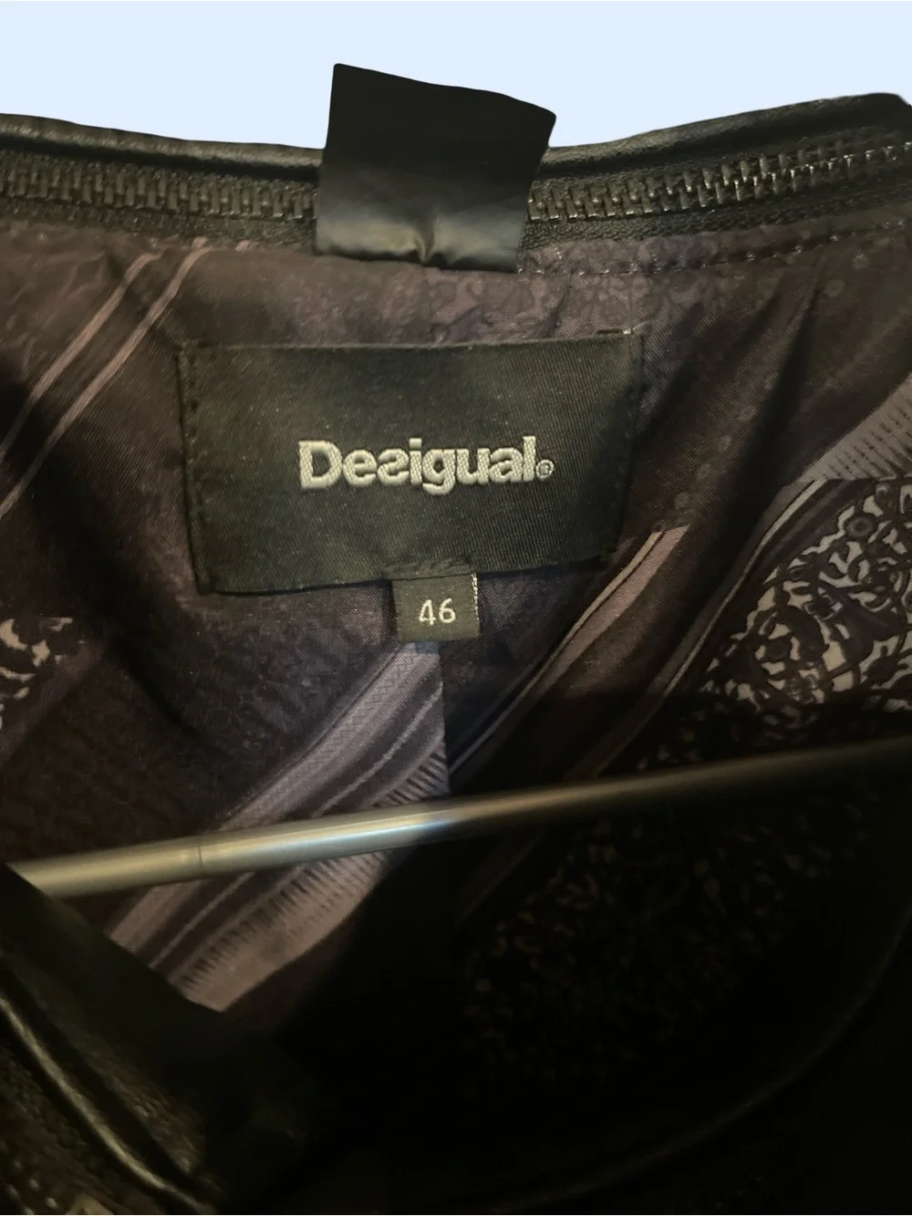 Desigual Black Faux Leather Moto Jacket - Picture 3 of 4